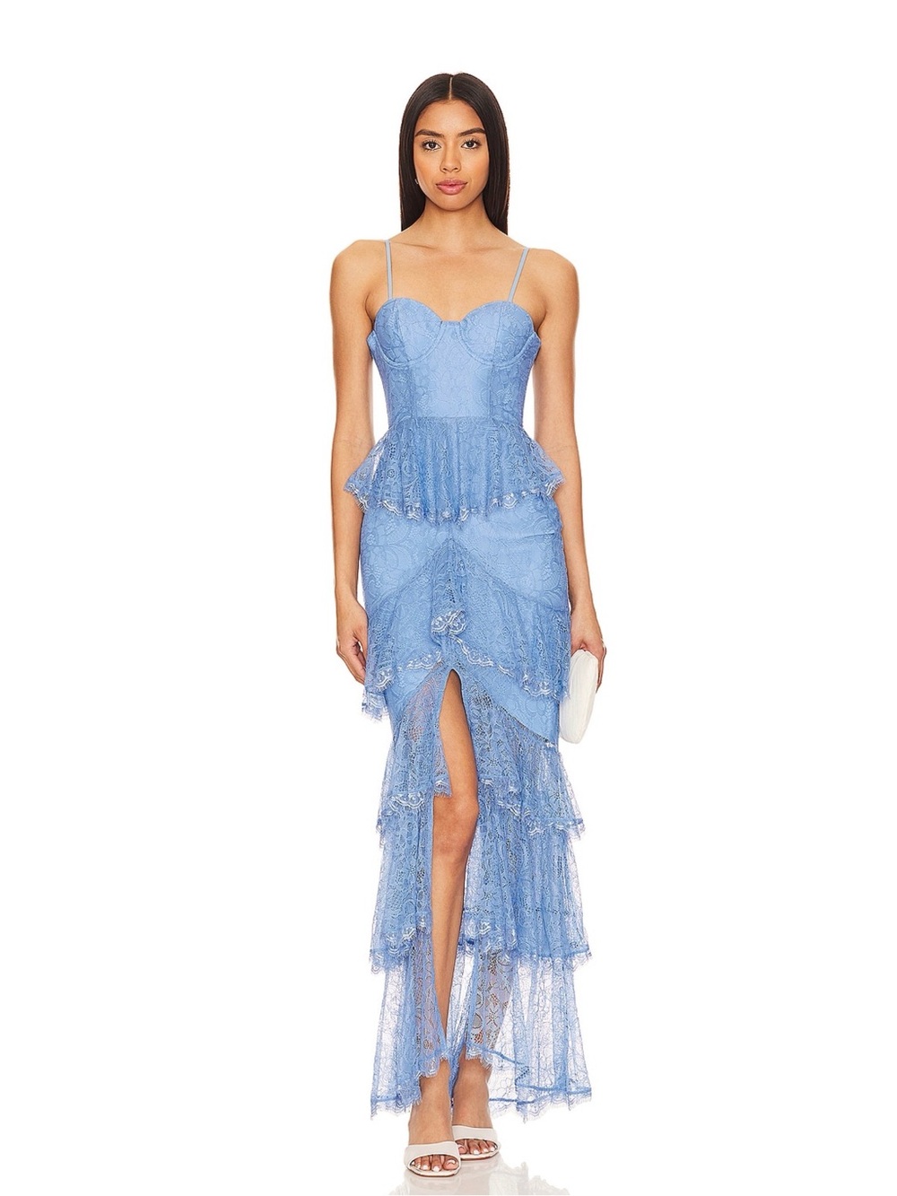 MAJORELLE Zelda Fitz Gown in Robins Egg Blue